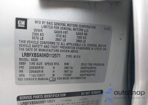 2017 Buick Envision Essence from USA, damaged, VIN LRBFXBSA6HD112571